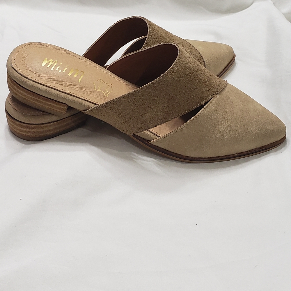 NEW Mi.iM Two Toned Beige Tan EPIC Mule 7.5 & 6 - Picture 6 of 8